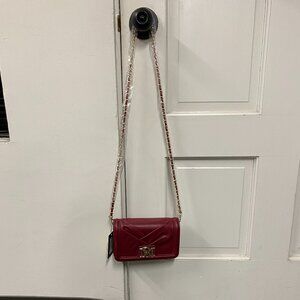 NWT! Badgley Mischka Burgandy Vegan Leather Purse